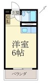 モンエソールⅢ 1Rの間取り