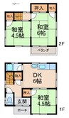 一戸建15686 3DKの間取り