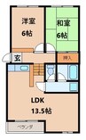ＫアパルトマンⅡ 2LDKの間取り