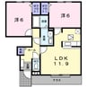 セレーノⅠ 2LDKの間取り