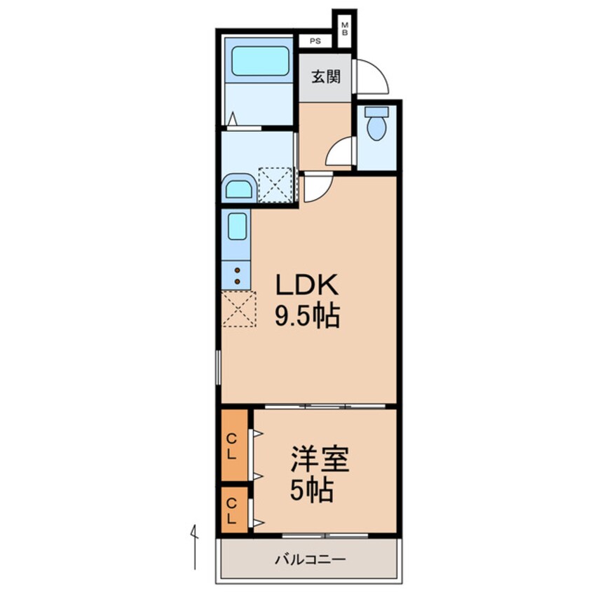 間取図 フジパレス吹屋町EAST