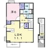 南海加太線/東松江駅 徒歩10分 2階 築14年 1LDKの間取り