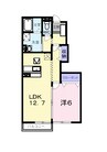Ｍ’ｓソレイユ 1LDKの間取り