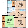 シャーメゾンキタグチ 3Kの間取り