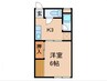 コーポ川原崎 1Kの間取り