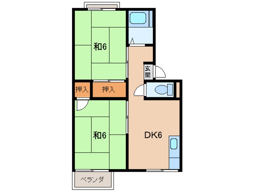 間取図 プレジール狐島Ｂ棟