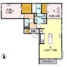 D-ROOM和歌山四番丁 2LDKの間取り