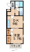 アバンテ・Ｕ 1DKの間取り