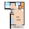 シャーメゾン砂山南 1Rの間取り