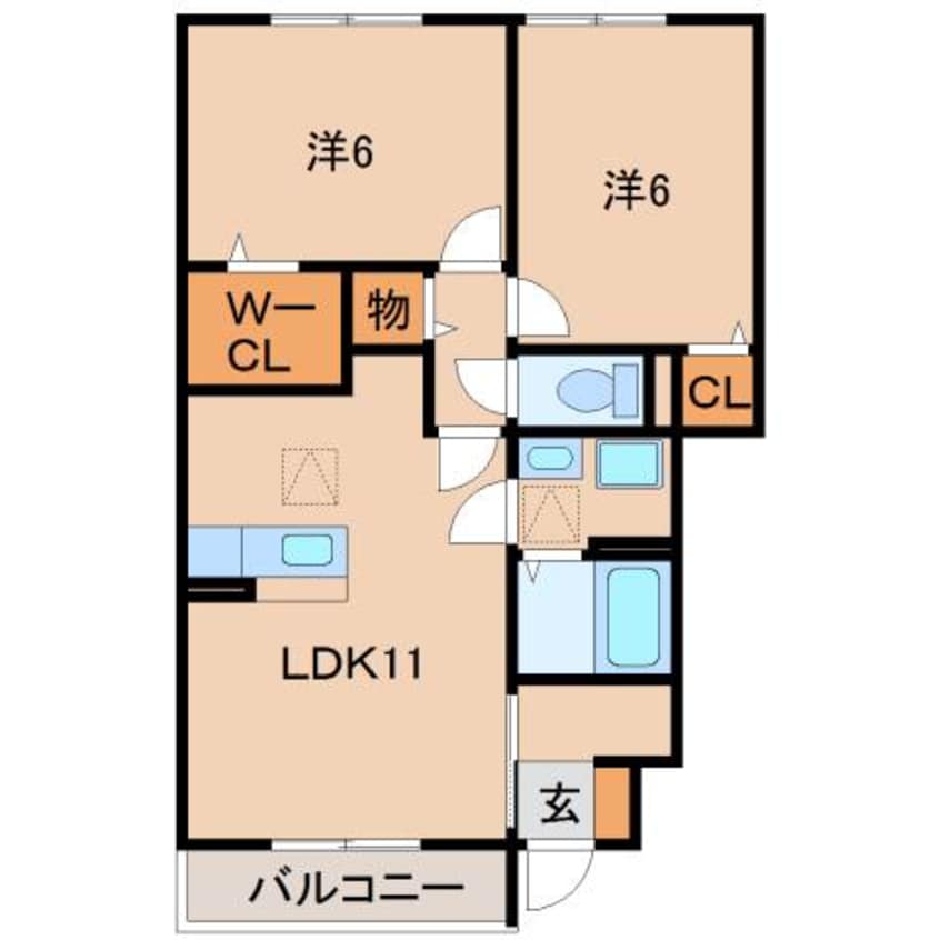 間取図 D-room秋月 A棟