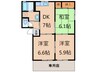 シャーメゾン小雑賀 3DKの間取り