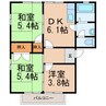 南海本線/紀ノ川駅 徒歩18分 2階 築25年 3DKの間取り