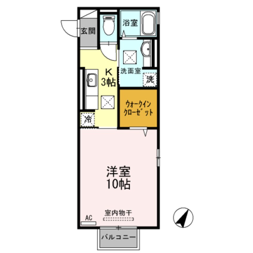 間取図 阪和線・羽衣線/六十谷駅 バス14分大谷東下車:停歩1分 1階 築12年