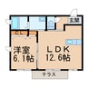 シャーメゾン田中口 1LDKの間取り
