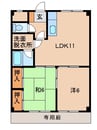 メゾンルピナス 2LDKの間取り