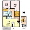 D-room松島 2LDKの間取り
