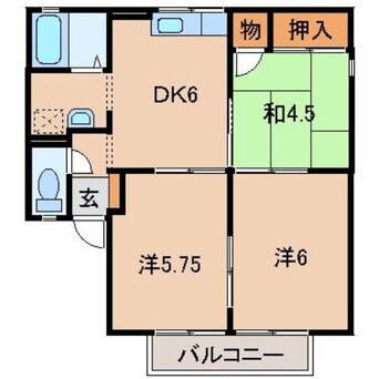 間取図 セジュール榎原Ⅱ