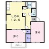 タウニィ梅原Ⅱ 2LDKの間取り
