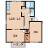 タウニィ梅原Ⅱ 2LDKの間取り