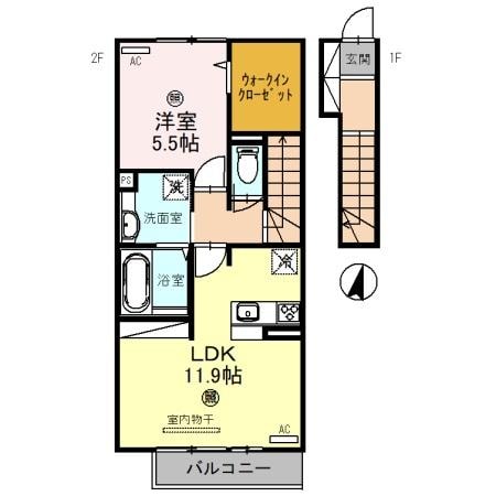 間取り図 南海加太線/中松江駅 徒歩4分 2階 築2年