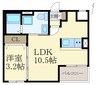 エルニド 1LDKの間取り