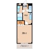 ボヌール 1Kの間取り