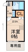 アンジュ 1Kの間取り