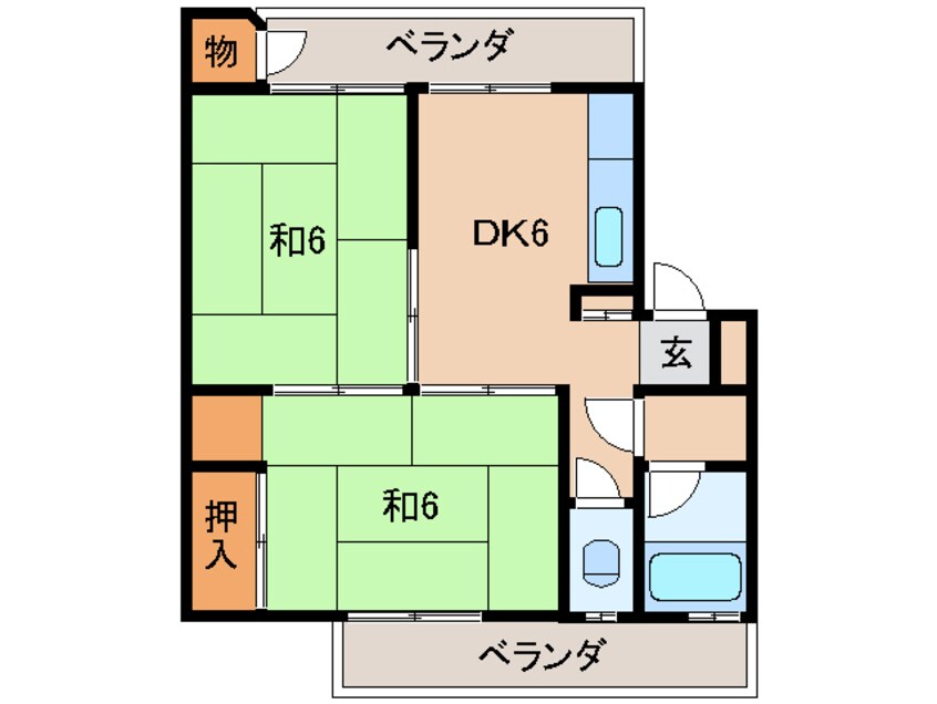 間取図 コーポ島橋