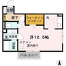 あーばんはいつ神前 A棟 1Rの間取り