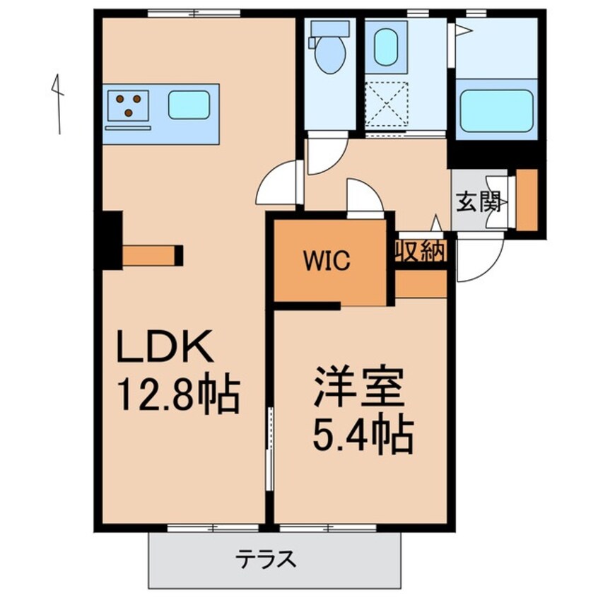 間取図 南海加太線/二里ケ浜駅 徒歩4分 1階 築28年