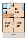 フォーブル吉森 2DKの間取り