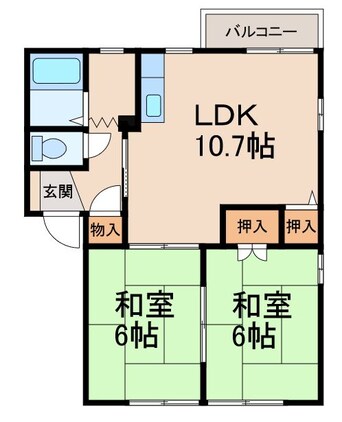 間取図 グリーンフル狐島