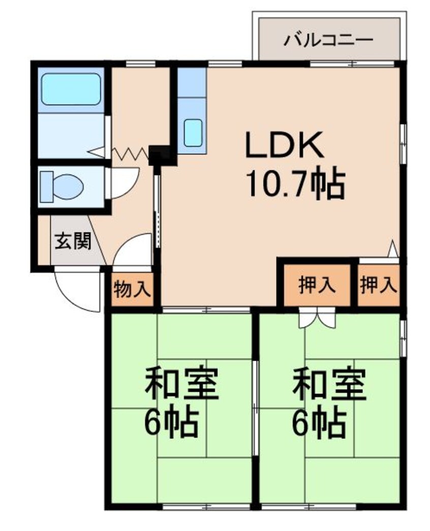 間取図 グリーンフル狐島