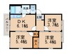 ディアス妙寺 3DKの間取り