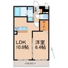 カサ・エイト 1LDKの間取り