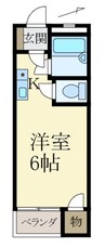 トマトハウス 1Rの間取り