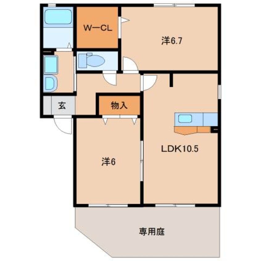 間取図 サンヴィレッジ田尻A棟