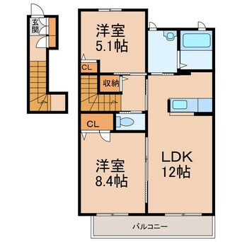 間取図 シャーメゾン和歌川