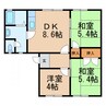 南海加太線/東松江駅 徒歩11分 1階 築27年 3DKの間取り