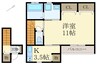 クラウンハイツ野崎A棟 1Kの間取り