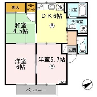 間取図 南海加太線/中松江駅 徒歩7分 2階 築30年