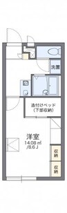 レオパレスプリート 1Kの間取り