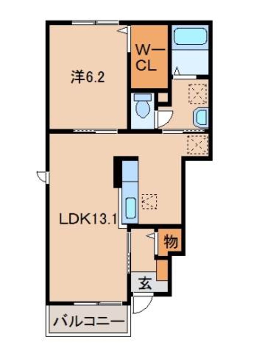 間取図 ボヌール岩橋Ⅰ