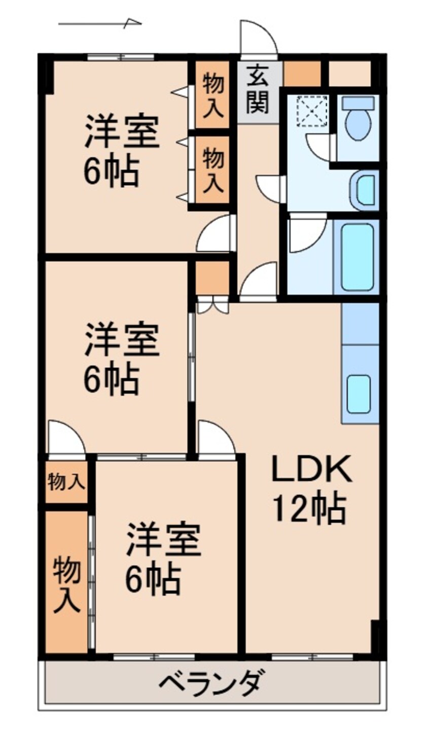 間取図 グランドハイツ福島