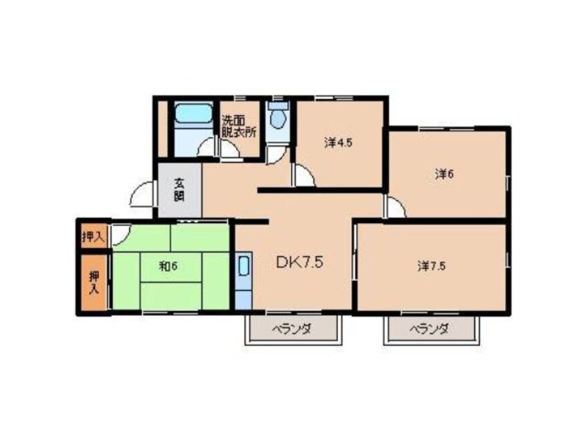 間取図 コスモプラン21園部