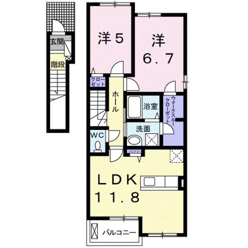 間取図 南海加太線/磯ノ浦駅 徒歩18分 2階 1年未満