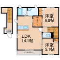 シャーメゾン矢田の間取図