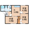 カンタービレ 3Kの間取り