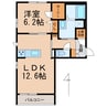 シャーメゾンNANRYU 1LDKの間取り