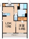 アリエス十三番丁 1LDKの間取り